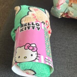 Hello Kitty Mint Green Plush Blanket